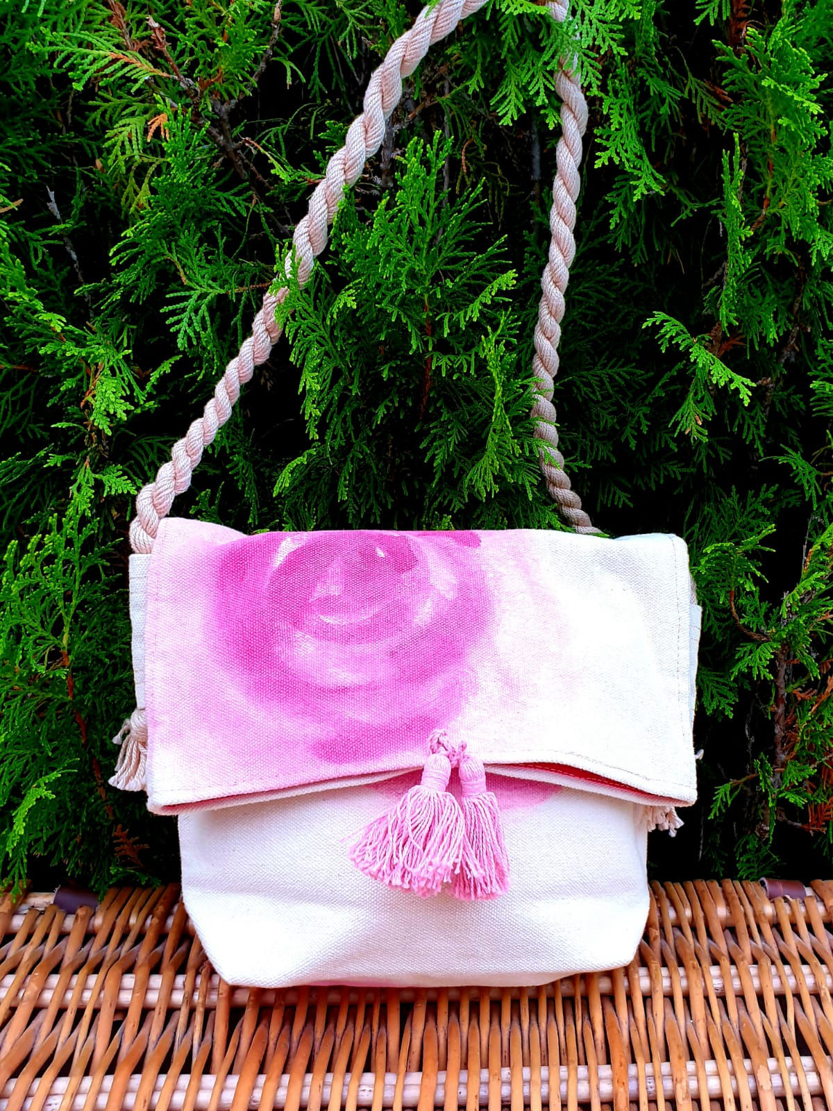 Bolso pintado a mano